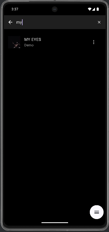 Spotofy playlist view