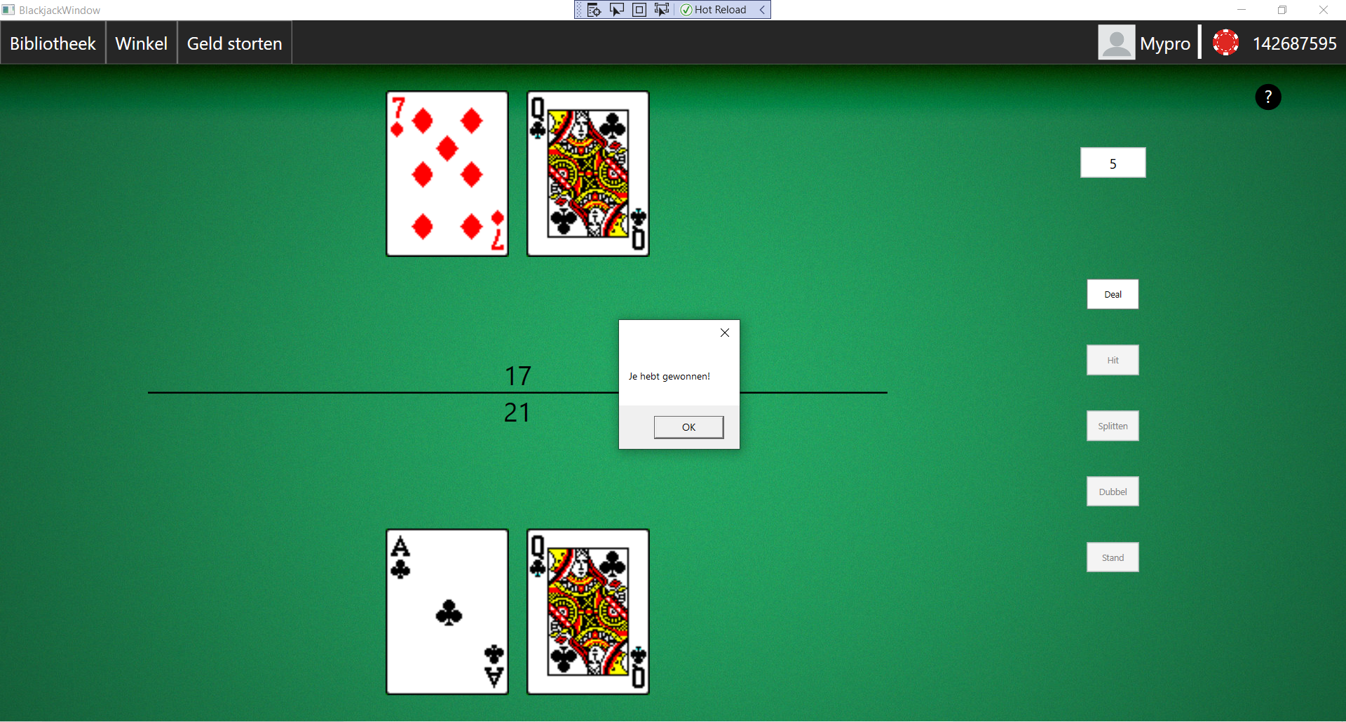 StonksCasino blackjack game