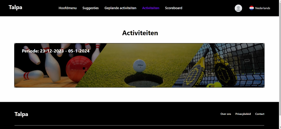 Talpa date selection